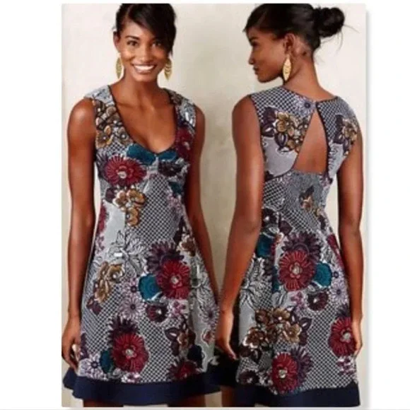 Anthropologie Maeve Fairchild Flared Knit Dress - Picture 1 of 7